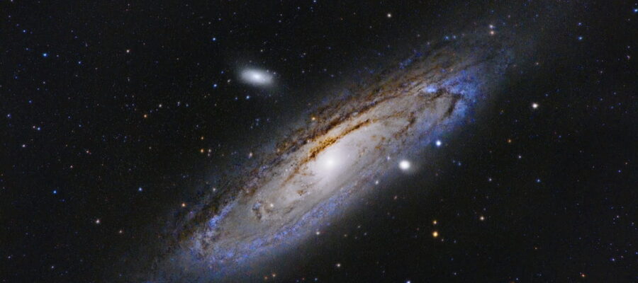 Astronomie: Detailaufnahme der Andromedagalaxie im Weltraum