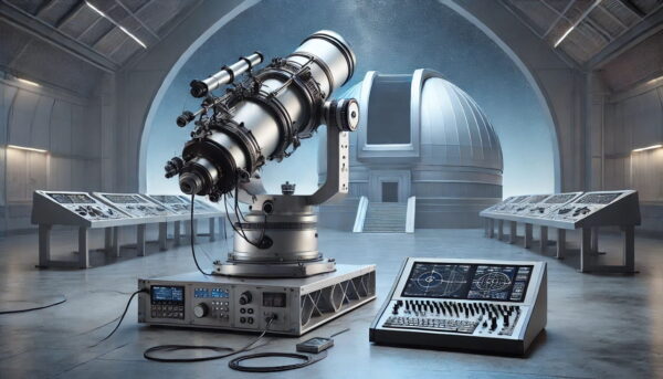 Die Einführung computergesteuerter Teleskope in der Astronomie Modernes computergesteuertes Teleskop im Observatorium