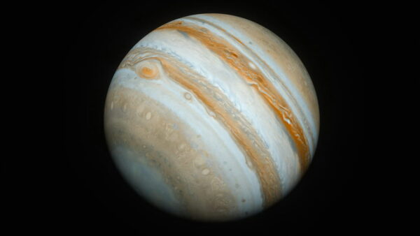 Großer Roter Fleck auf Jupiter – Nahaufnahme des jahrhundertealten Sturms Großer Roter Fleck auf Jupiter, Nahaufnahme des Sturms auf der Jupiteroberfläche