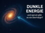 Spiralgalaxie mit Pfeil als Symbol für Dunkle Energie